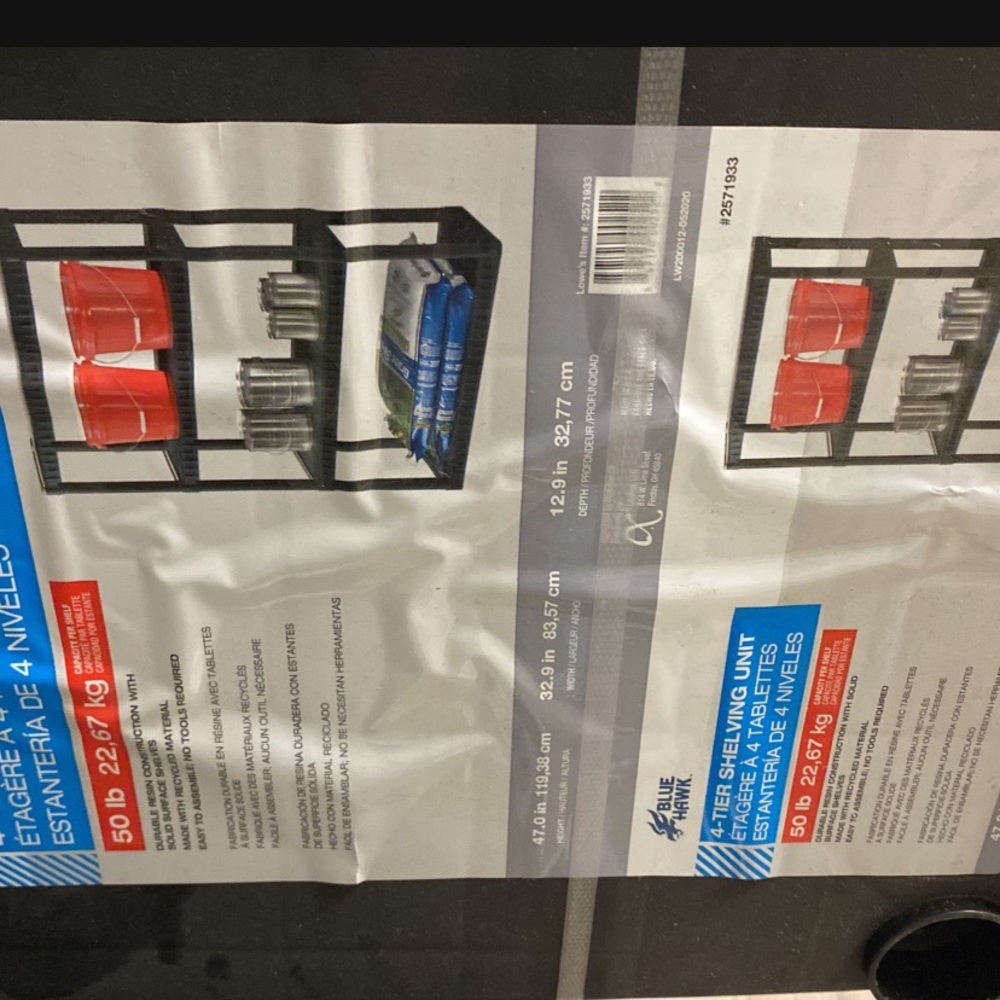 Shelf’s plastic really sturdy